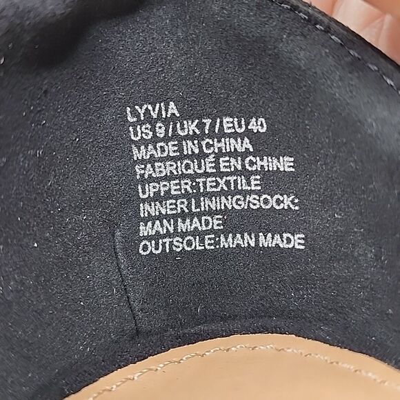 NIB Shoe Dazzle Heeled Sandals Lyvia Black Size 9 - Picture 6 of 8